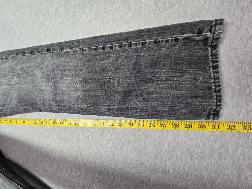 Levis 505 Jeans Mens 32x32 Gray Charcoal Wash Straight Fit Denim Classic Pants